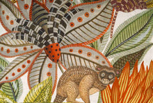 Charger l'image dans la galerie, Coussin en lin carré "Singes"