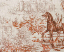 Charger l'image dans la galerie, Coussin carré en lin " Journée à la chasse"