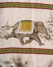 Charger l'image dans la galerie, Plaid en lin "chevaux et éléphants"