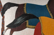 Charger l'image dans la galerie, Coussin rectangulaire en lin 'Chevaux"