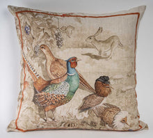 Charger l'image dans la galerie, Coussin carré en lin "Animaux de la forêt"