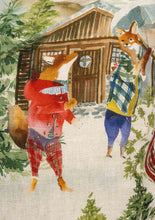 Charger l'image dans la galerie, Coussin carré en lin " Balade en Montagne"