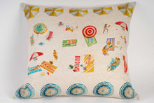 Charger l'image dans la galerie, Coussin carré en lin "Plage"