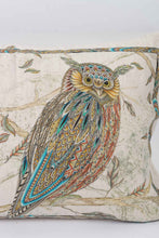 Charger l'image dans la galerie, Coussin rectangulaire en lin "Hiboux"