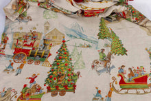 Charger l'image dans la galerie, Plaid en lin "train de Noël"