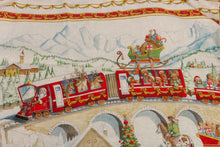 Charger l'image dans la galerie, Plaid en lin "train de Noël"