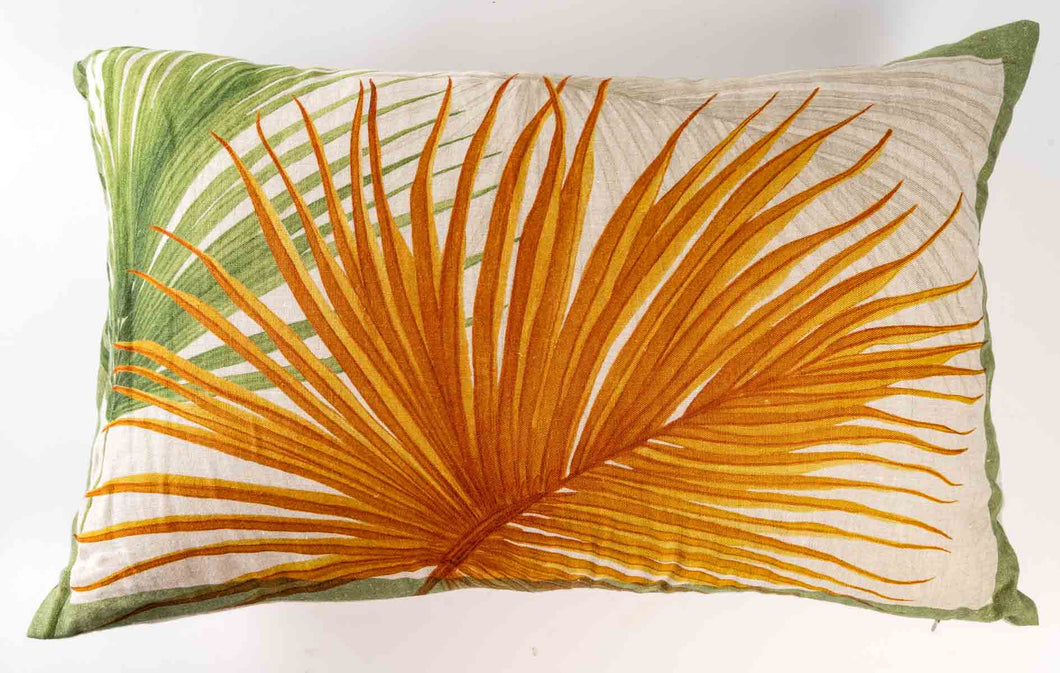 Rectangular linen cushion 