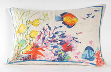 Load image into Gallery viewer, Rectangular linen cushion &quot;Corail&quot;
