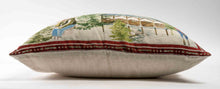 Charger l&#39;image dans la galerie, Coussin carré en lin &quot; Balade en Montagne&quot;
